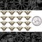 Antiqued Brass Slightly Larger Simple Scrolled Three Ring Connectors - Set of Twelve - AB-3C26